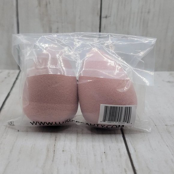 LUXIE Vegan Beauty Blender Sponge All Purpose Makeup 2 Pack Full Size NEW Sealed - Picture 2 of 4